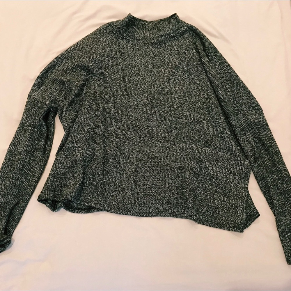 High neck gray sweater